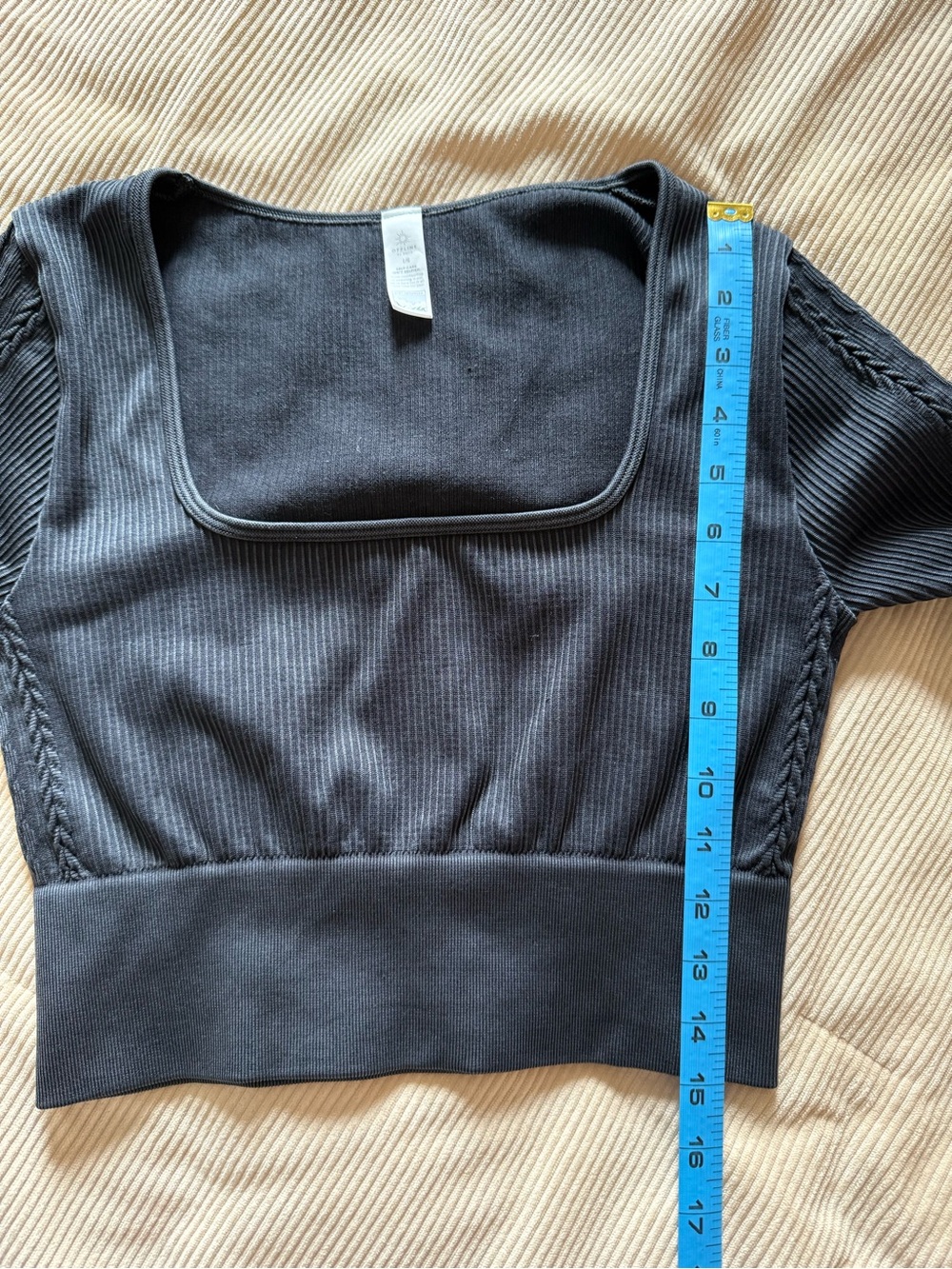 OFFLINE by Aerie Seamless Ribbed Long Sleeve Crop Top Large - Picture 12 of 13